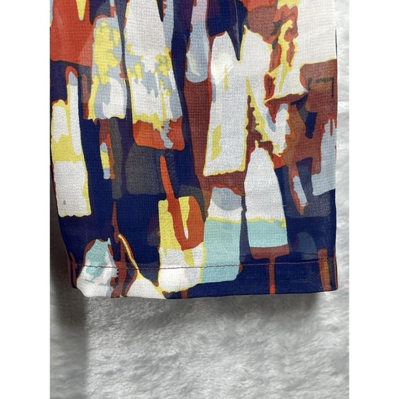 QUICKSILVER BLOUSE CAMI SIZE XS Vibrant  Geo LIGHTWEIGHT MSRP:$54.50 Sheer - Picture 8 of 10